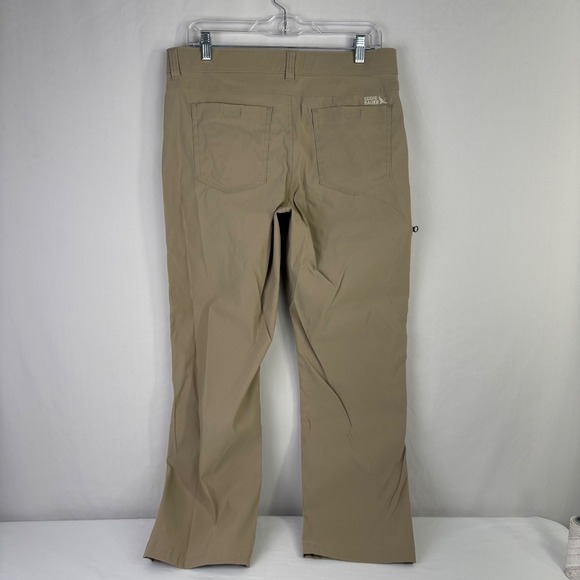 Eddie Bauer Rainier Tech Pant Mens 32x29 (34x28) Khaki Outdoor Cargo Zip PockeT - Picture 8 of 12